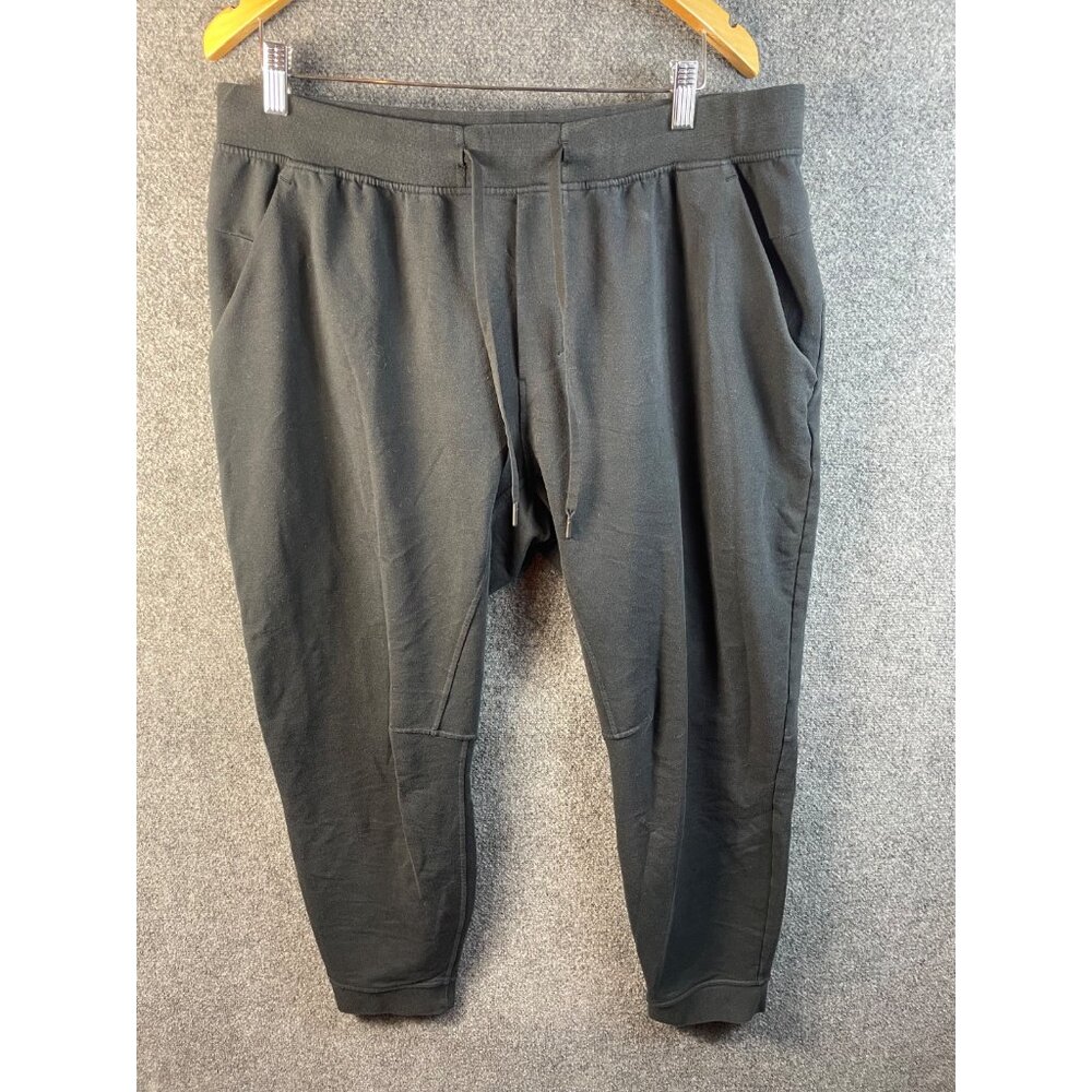 Lululemon Mens Intent Jogger Sweatpants Sz 2XL Black Zip Back Pocket